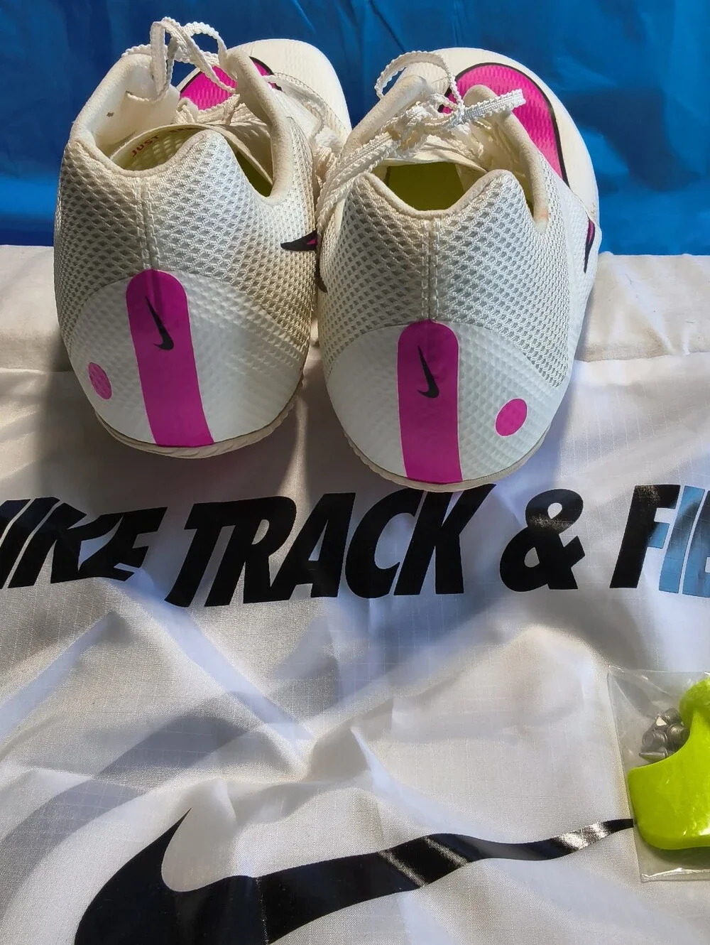 Nike Zoom Rival Sprint Track Spikes DC8753-101 Sail Hyper Pink Mens Size 14 New